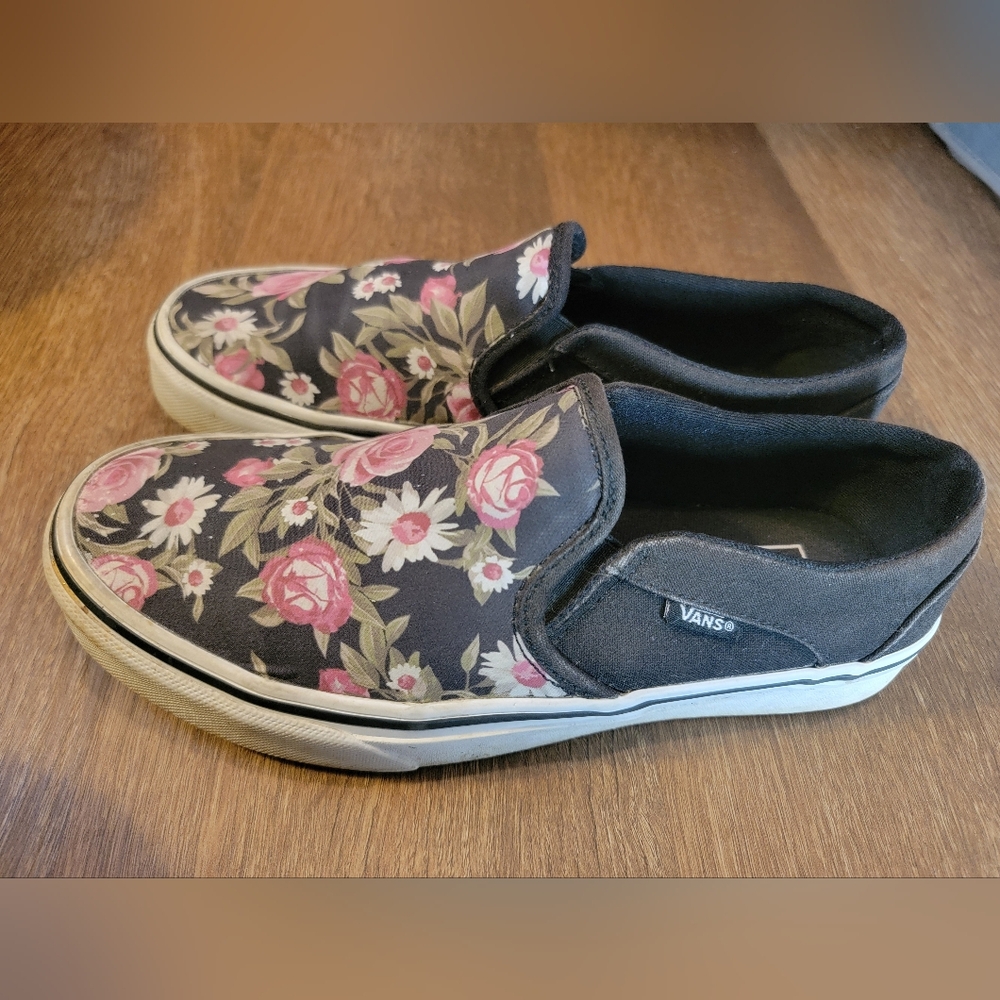 Vans Floral Slip - Women's Size 7